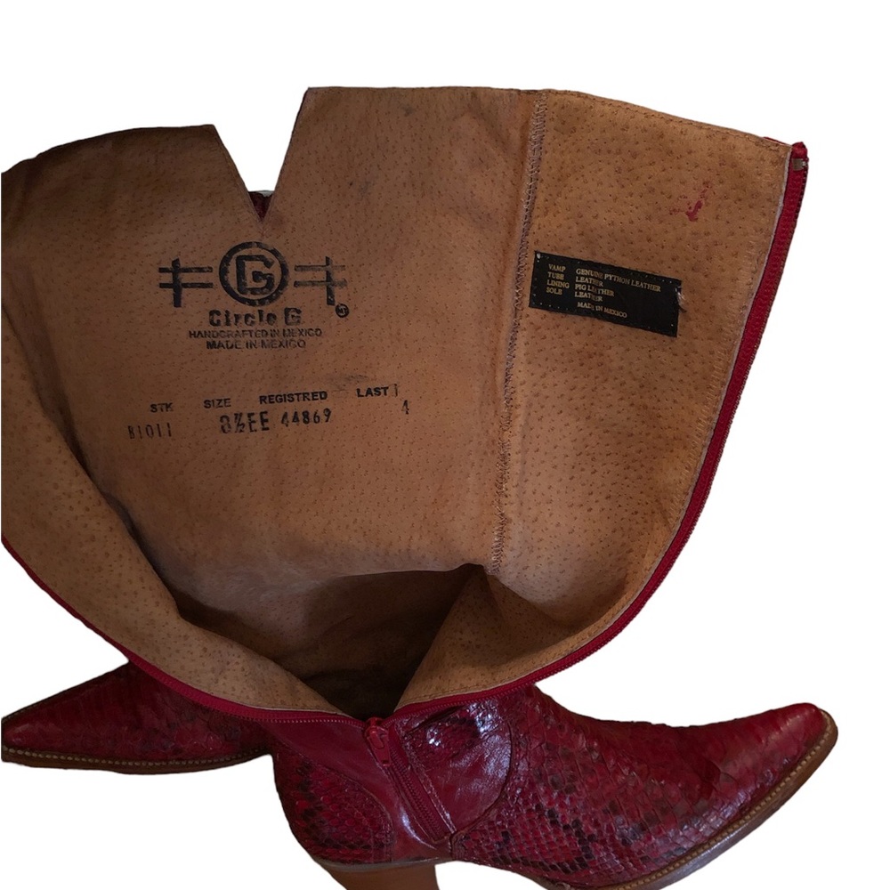 Leather Python Western Styled Boots! - image 8